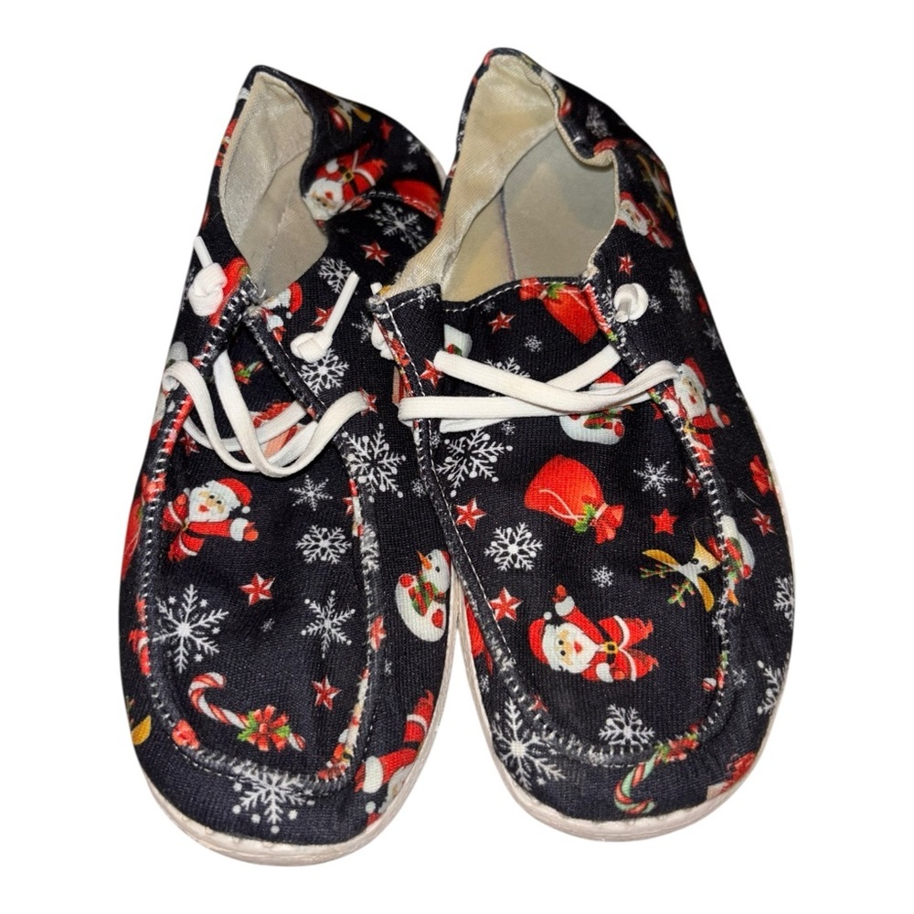 Festive Santa Print Loafers